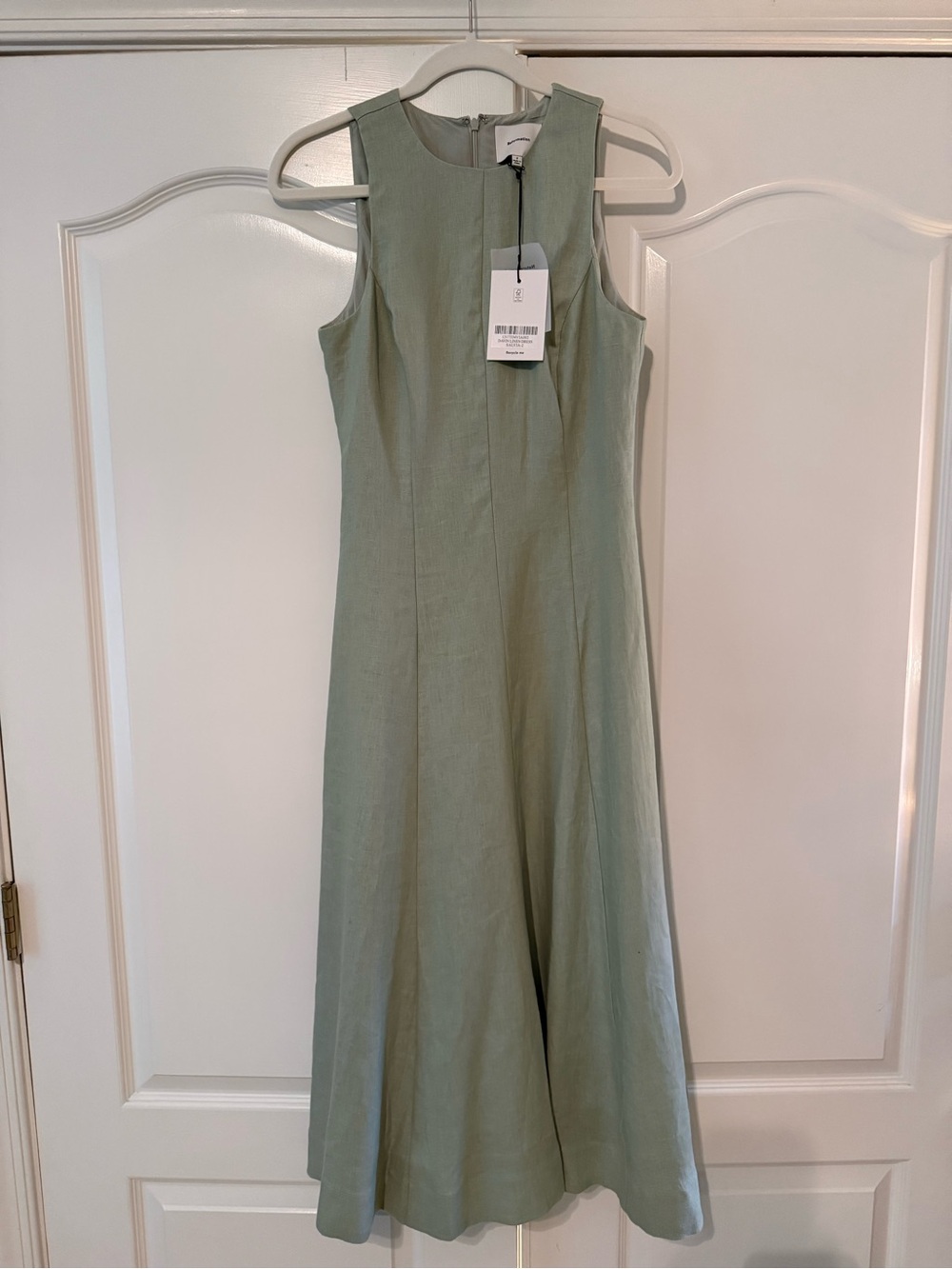 Reformation Davin Linen Dress Sage green